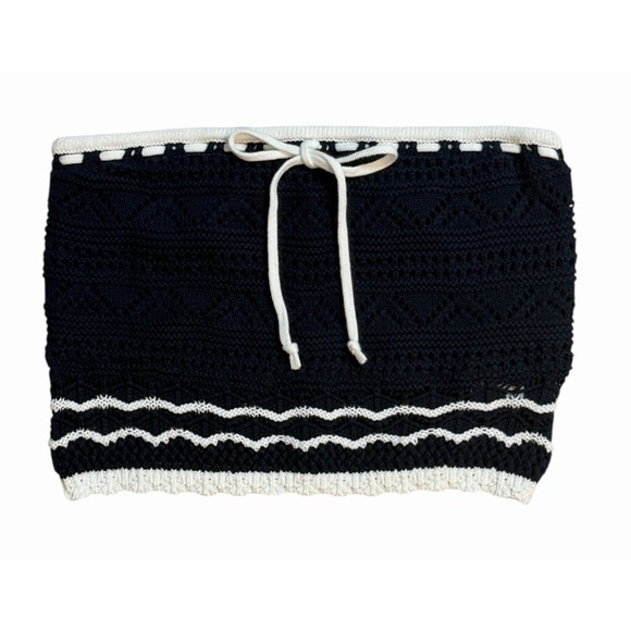 Hollister Crochet Tube Top Size Medium Summer I Turned Pretty Belly Boho Crop - Picture 1 of 8